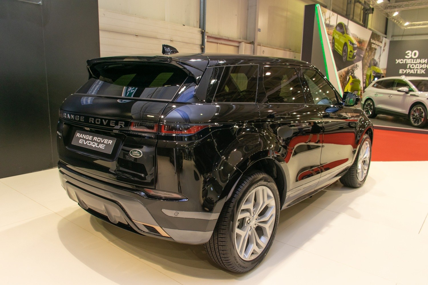 Rear view with LED tail lights and sporty diffuser