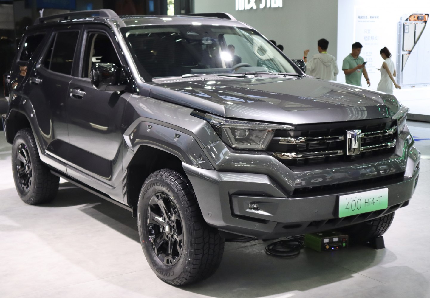 Rugged SUV front with bold grille and angular headlights