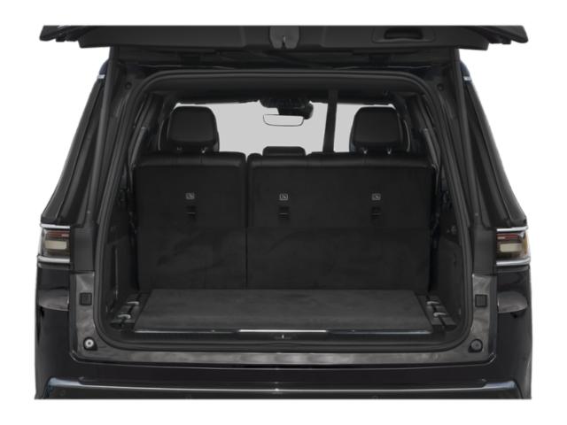 Spacious rear cargo area with split folding seats in SUV