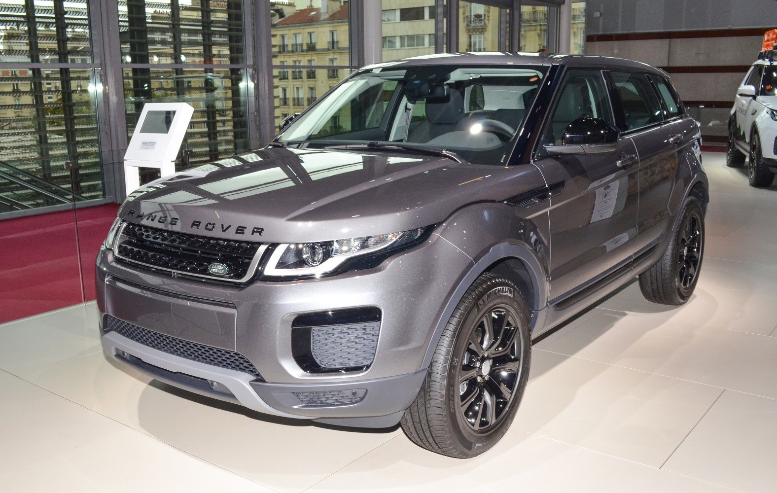 Front and side view with LED headlights and black alloy wheels