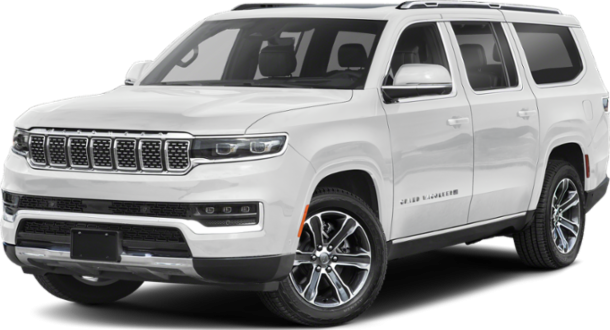Luxury SUV with distinctive seven-slot front grille and LED headlights