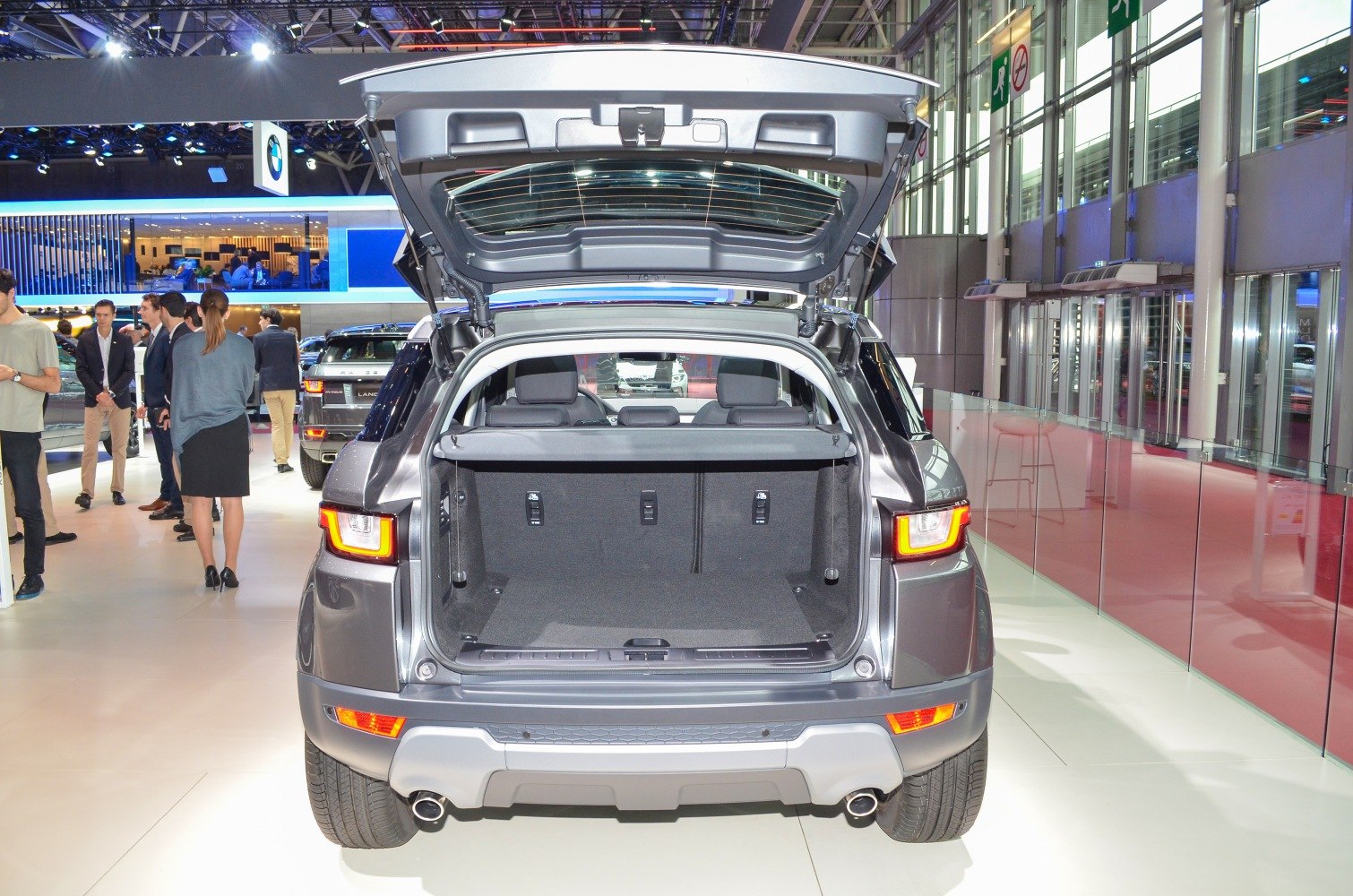 Open trunk and rear design with dual exhaust and modern rear lights