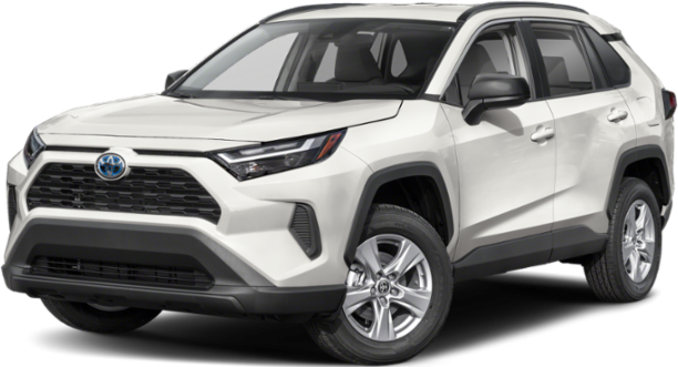 Modern SUV front view with sharp headlights and bold grille.