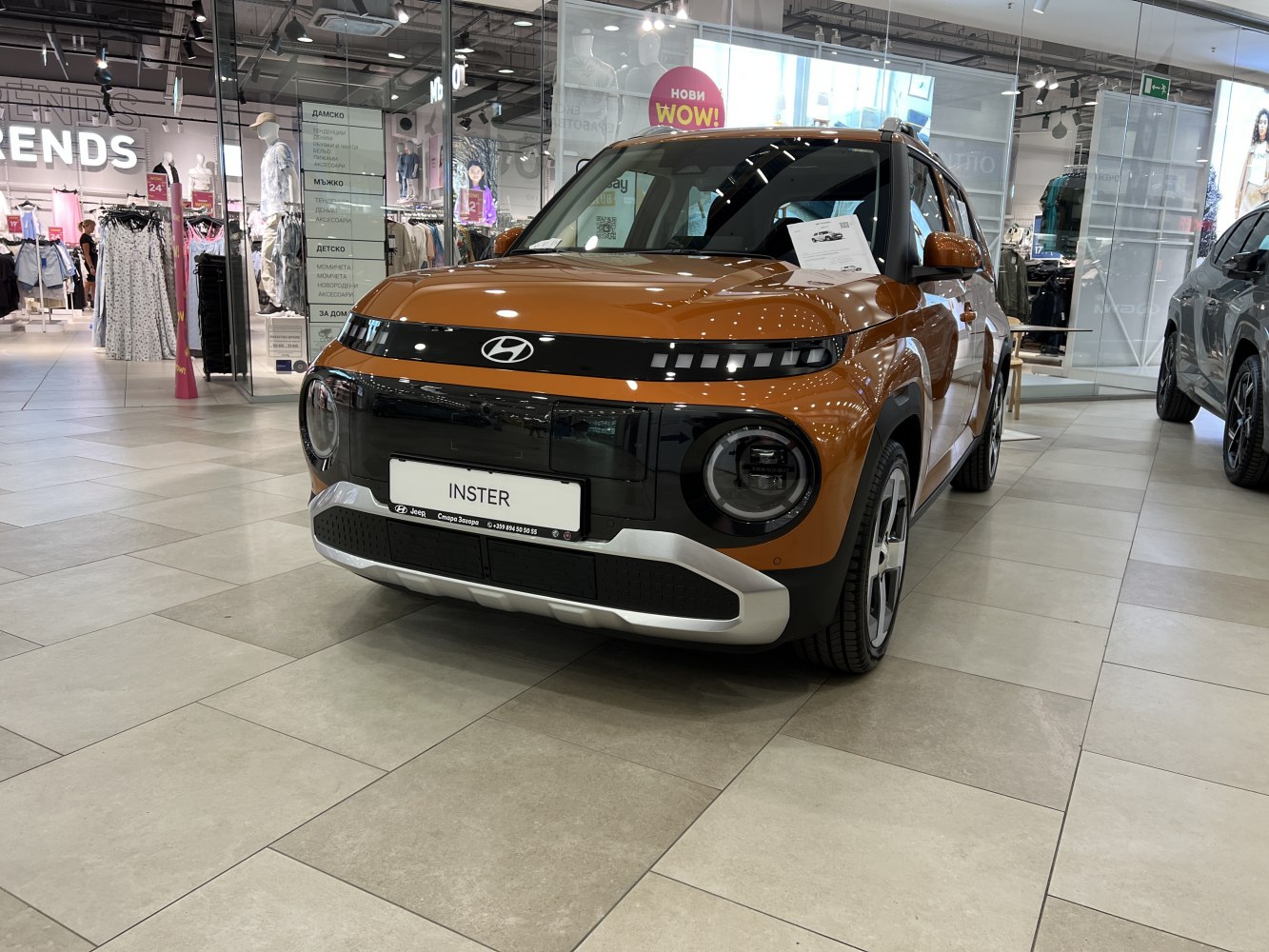 Front view with round headlights and LED daytime running lights