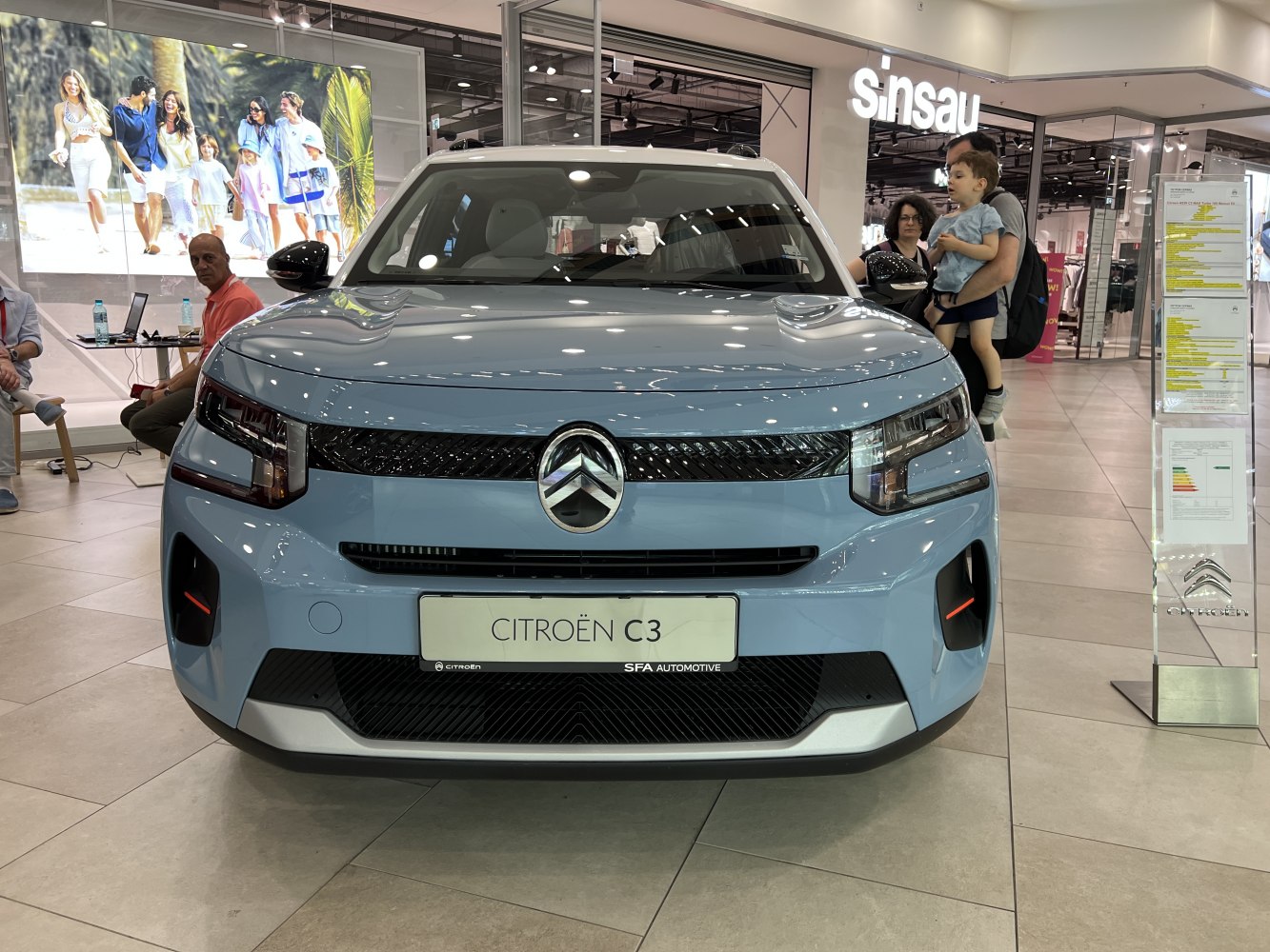 Front view of a compact hatchback with modern grille and headlights