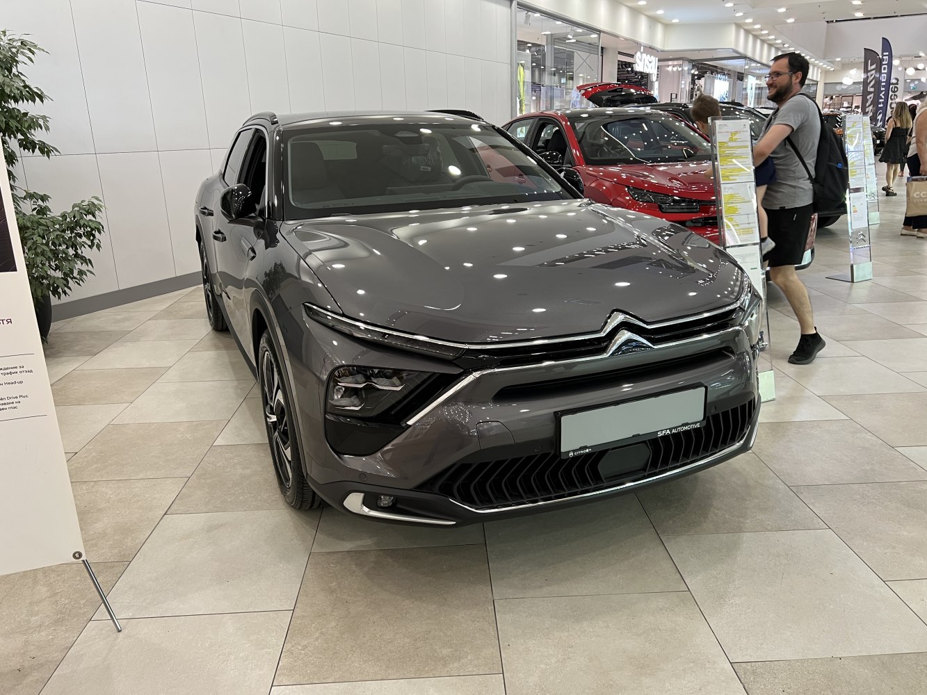 Sleek LED headlights and distinctive front grille design