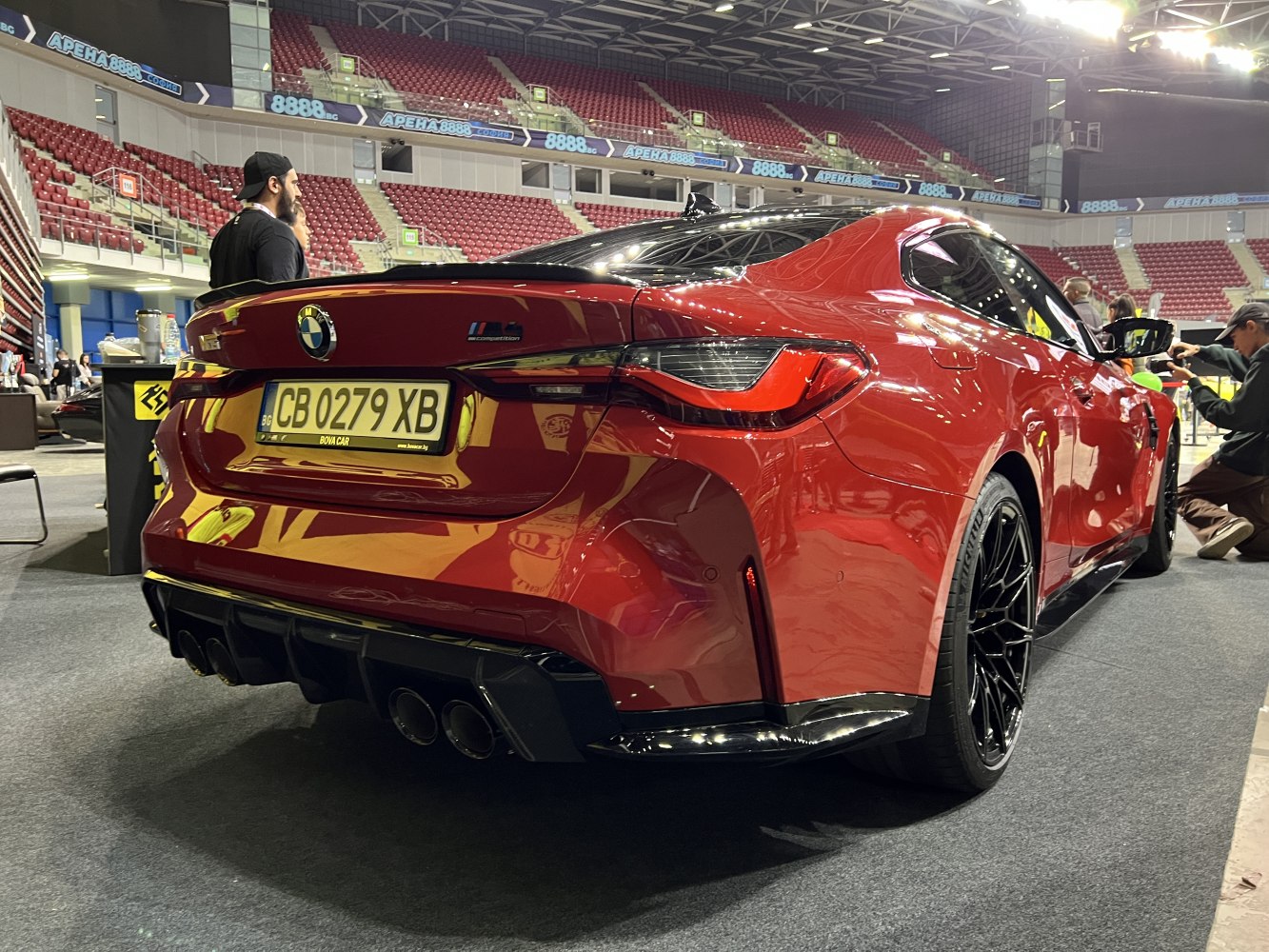 Rear view with quad exhaust and sporty tail lights