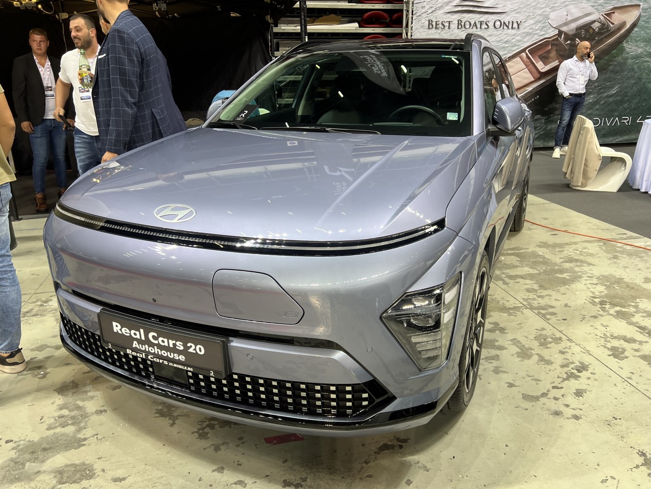 Front view with sharp LED lighting and unique grille design