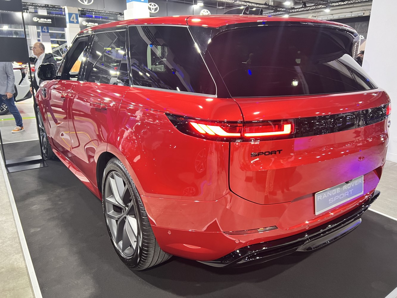 Rear and side view with LED taillights and alloy wheels