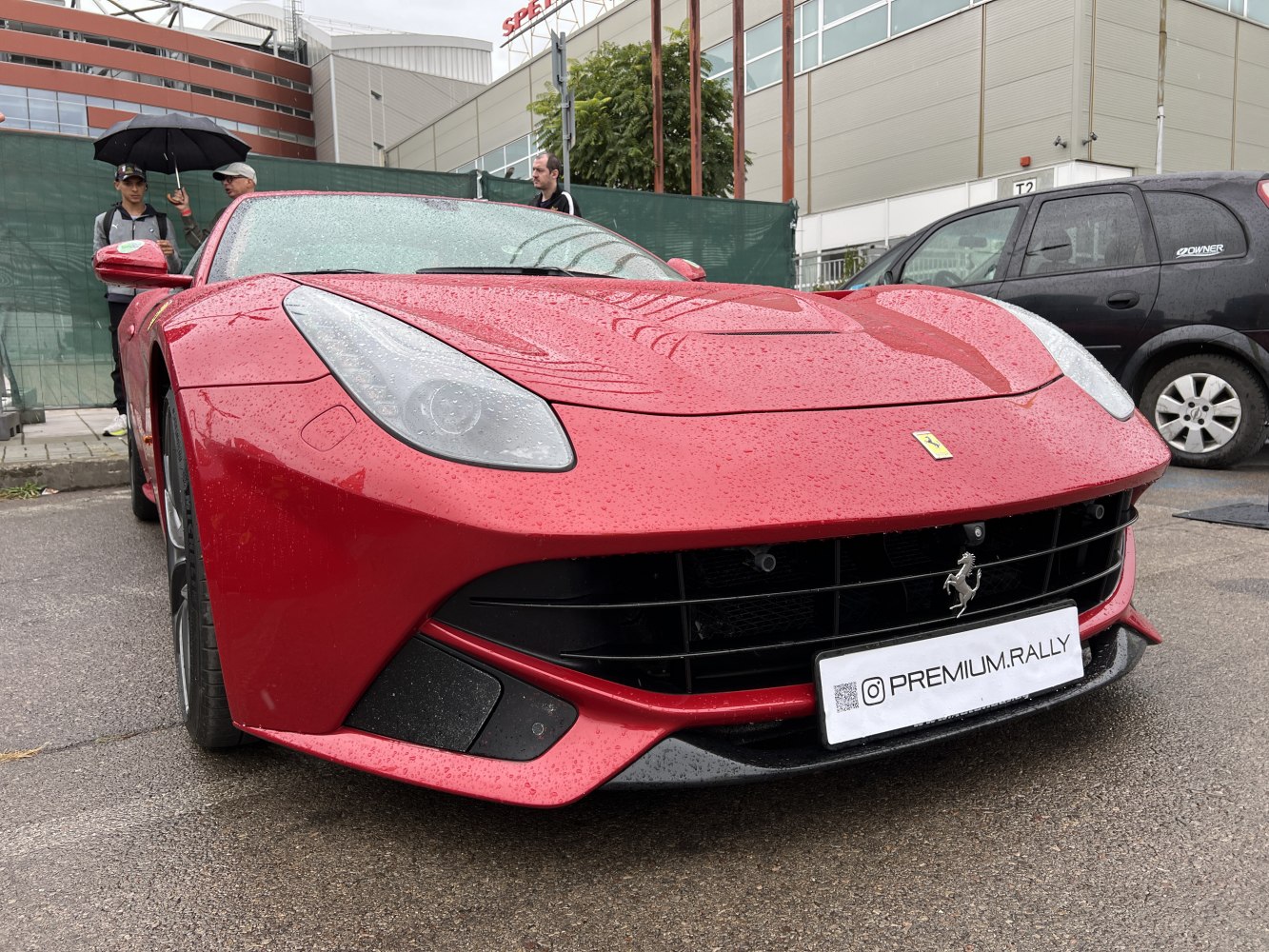 Wet sleek aerodynamic front end with headlights and grille