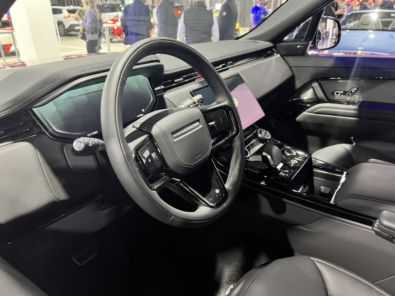 Digital cockpit and modern steering wheel with center console controls