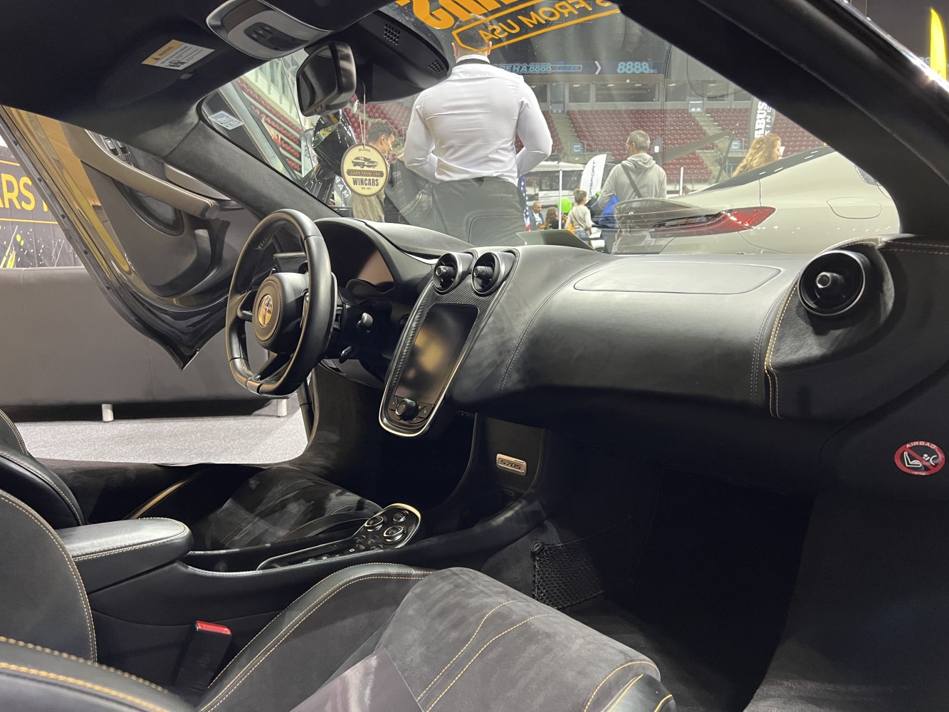 Premium dashboard and steering wheel with sports car interior