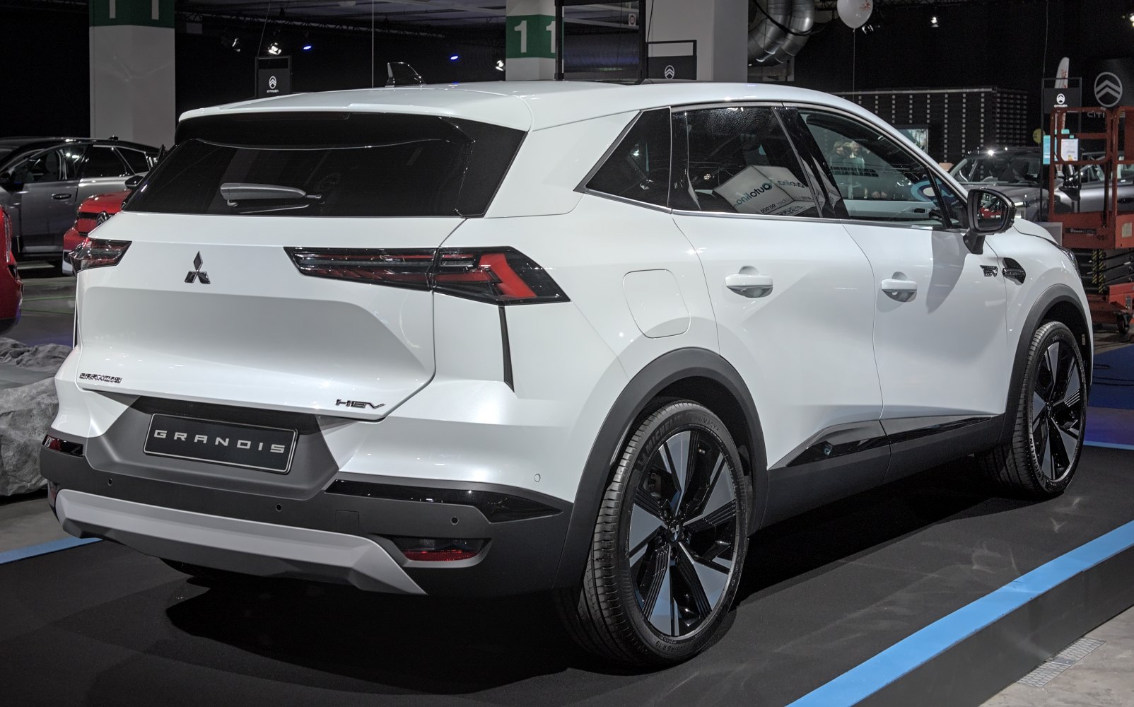 Rear exterior and LED tail lights of a modern SUV