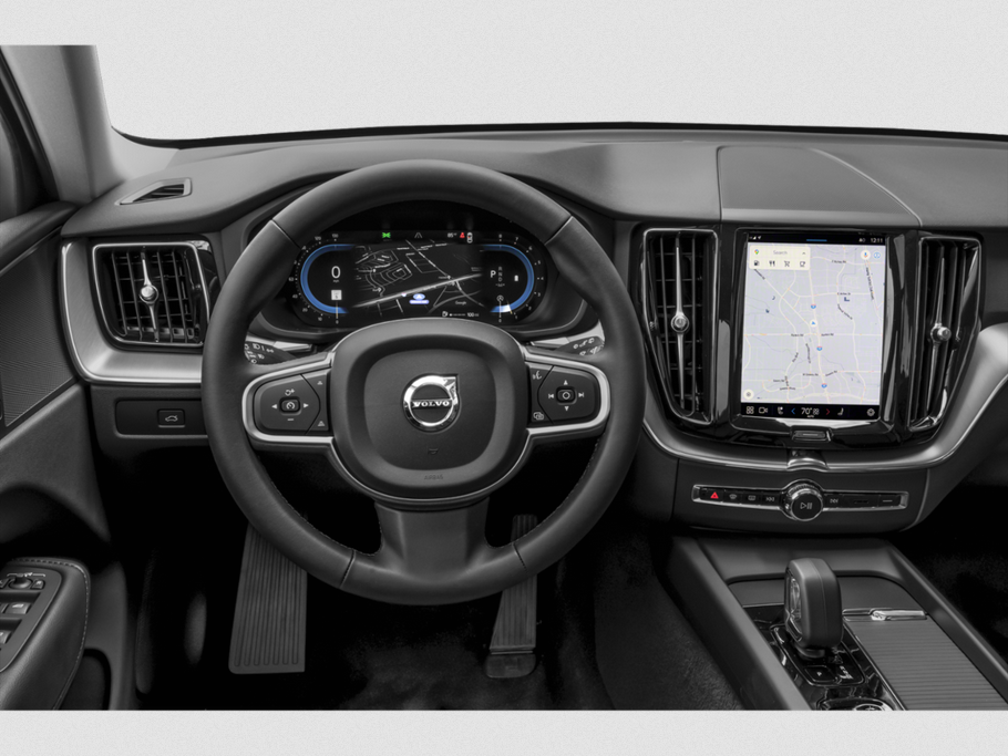 Digital dashboard and vertical infotainment display in Volvo XC60 interior