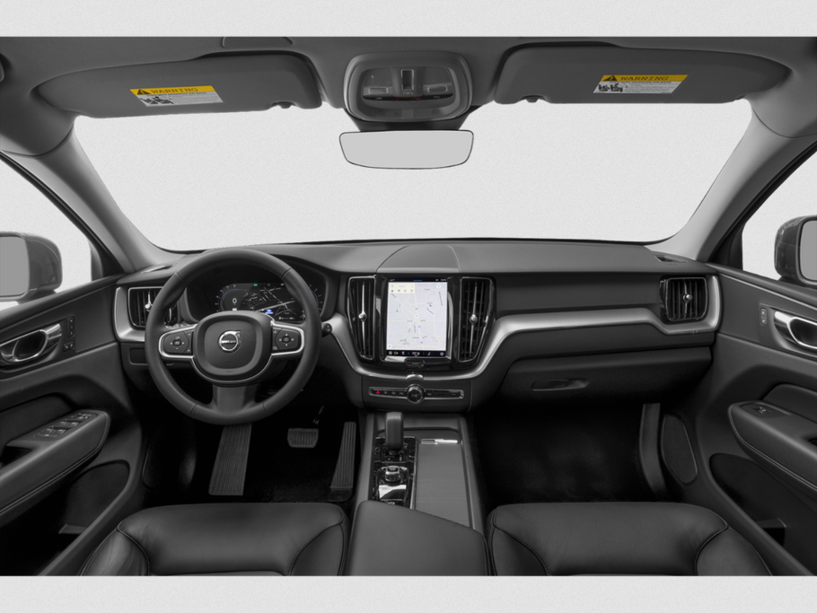 Modern dashboard with digital cluster and touchscreen center console.