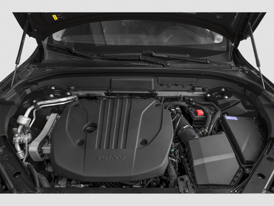 Engine compartment with modern engine cover and components