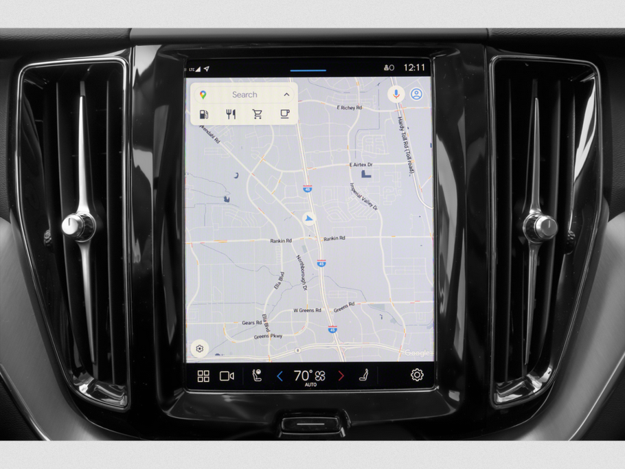 Central touchscreen navigation and digital climate control