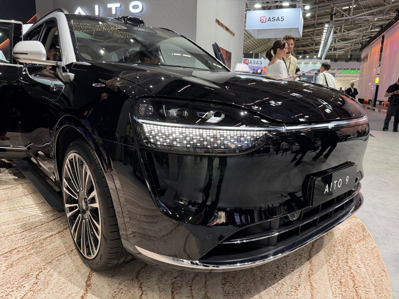 Sleek front grille with distinctive LED headlights and stylish alloy wheels