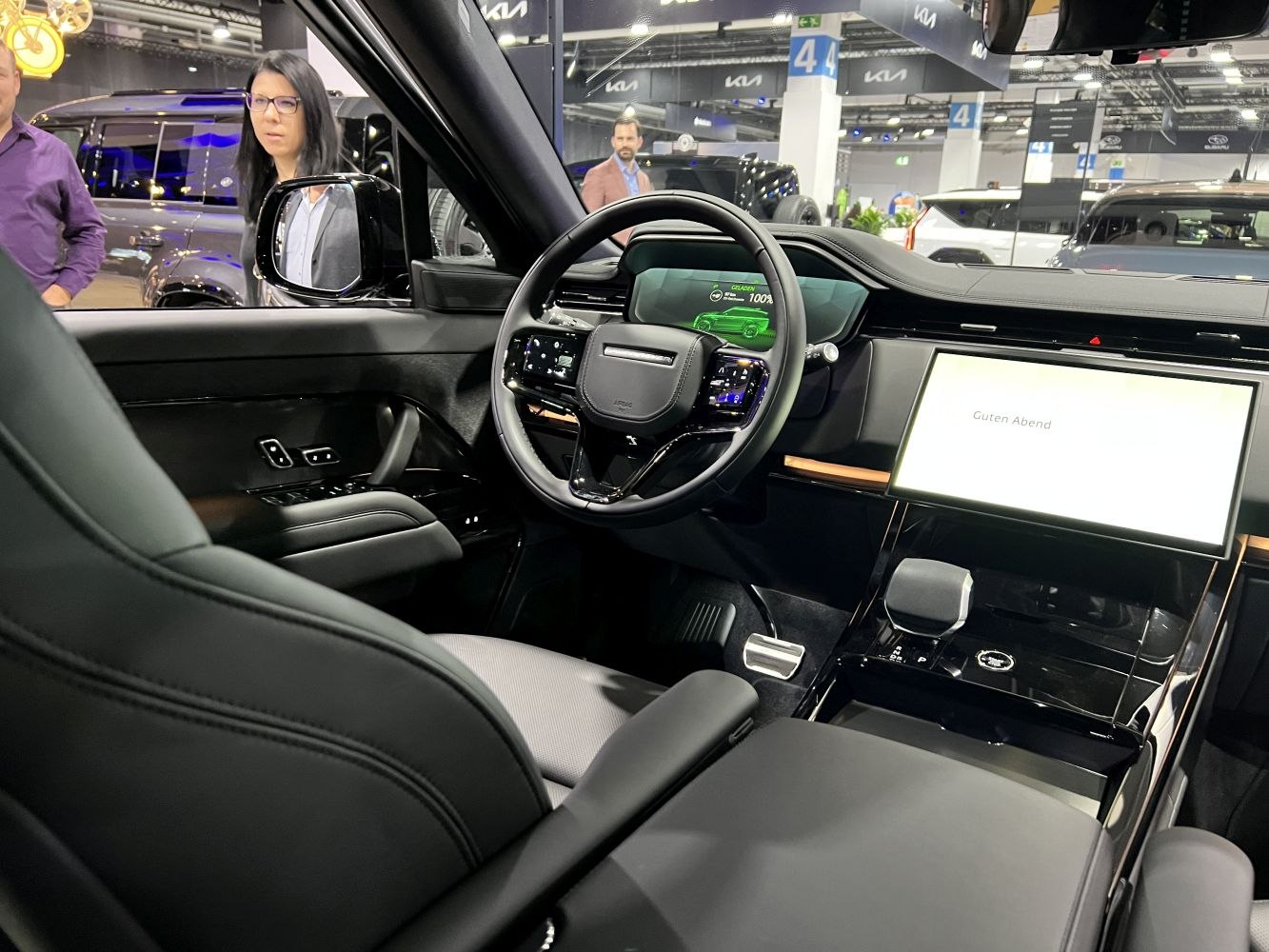 Digital dashboard and large touchscreen infotainment system in luxury SUV interior