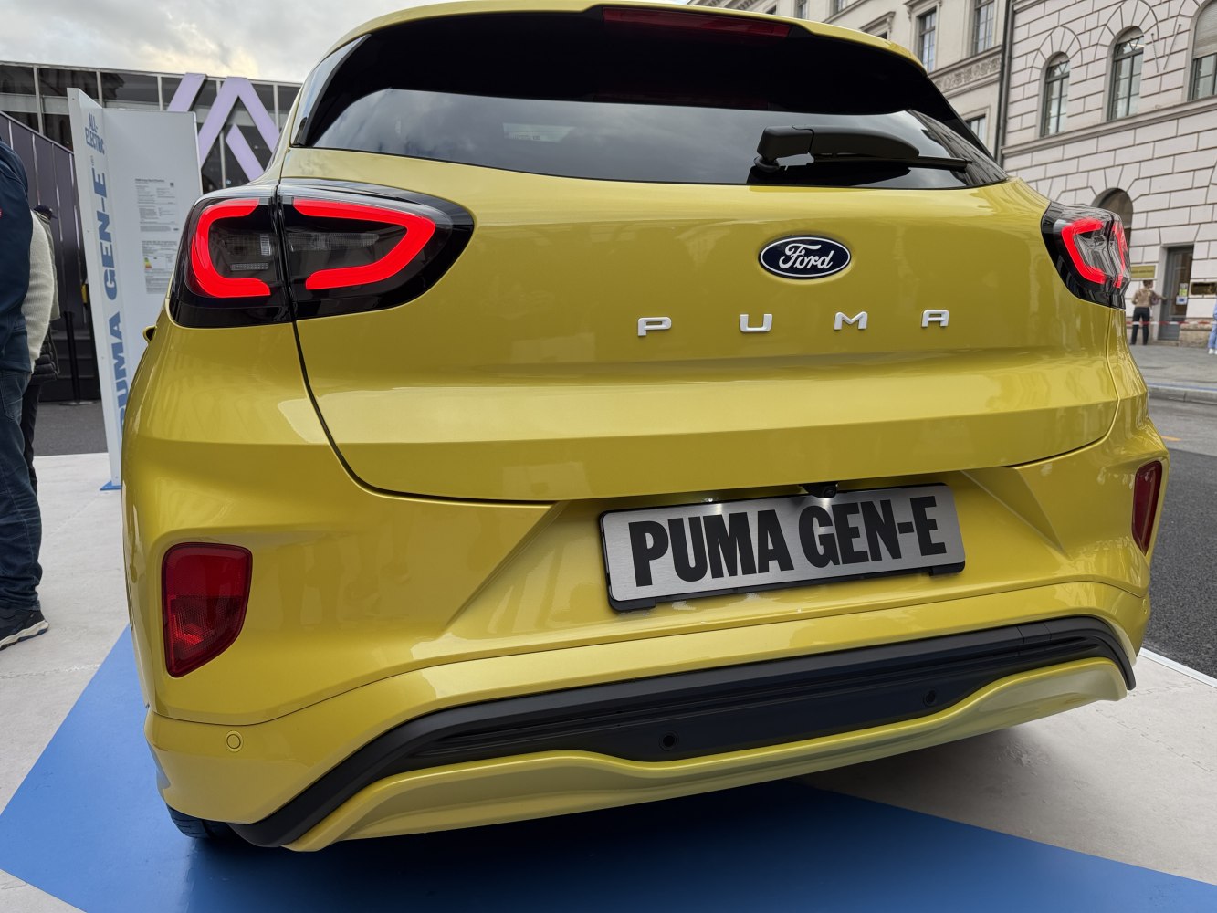 Rear view with LED taillights and modern bumper design