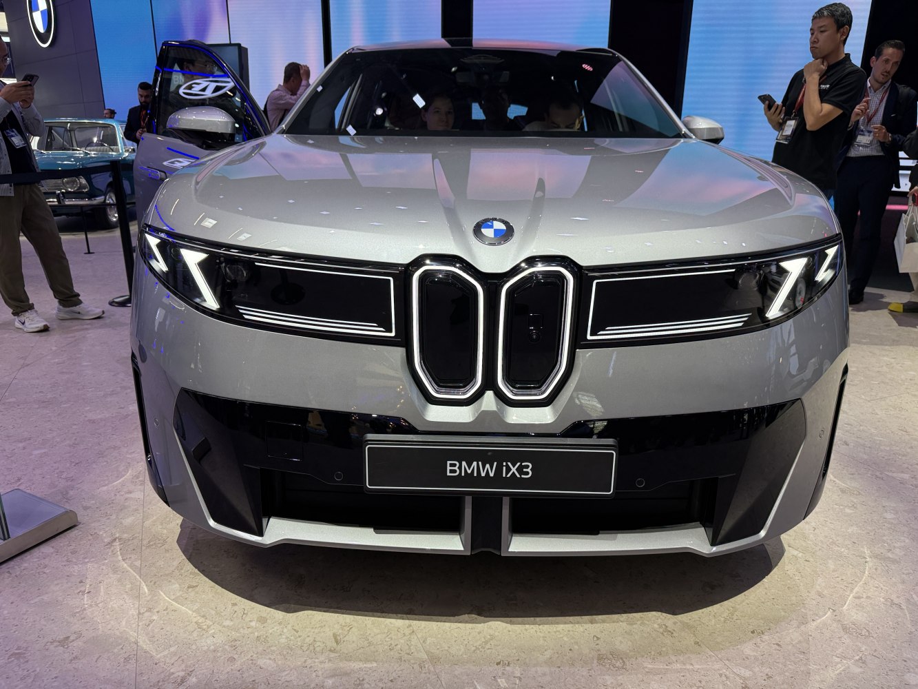 Front view with bold grille and unique LED headlights
