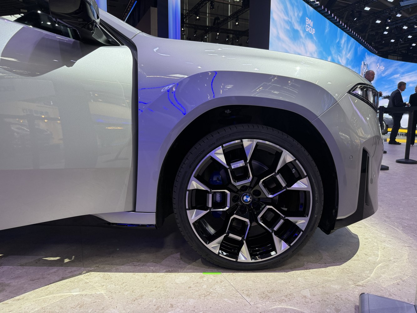 Close-up of alloy wheel and front fender