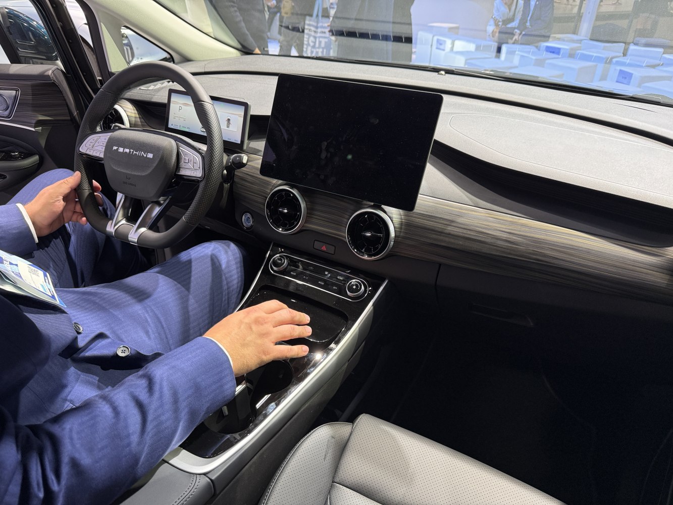 Dual digital displays and modern dashboard controls