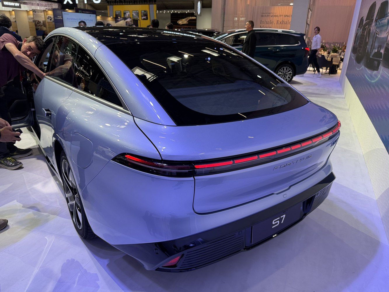 Rear view with sleek design and continuous LED taillight strip