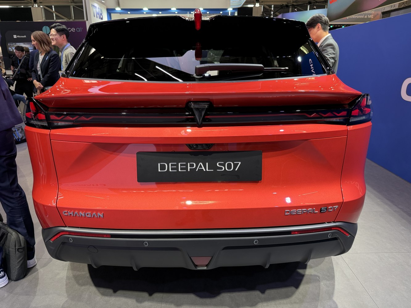 Rear design with sleek taillights and rear windshield wiper