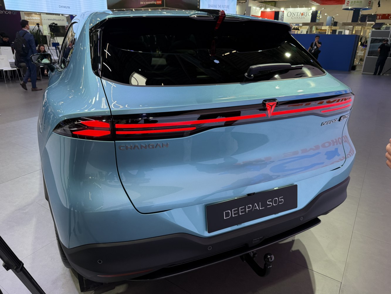 Rear LED light strip and hatchback design