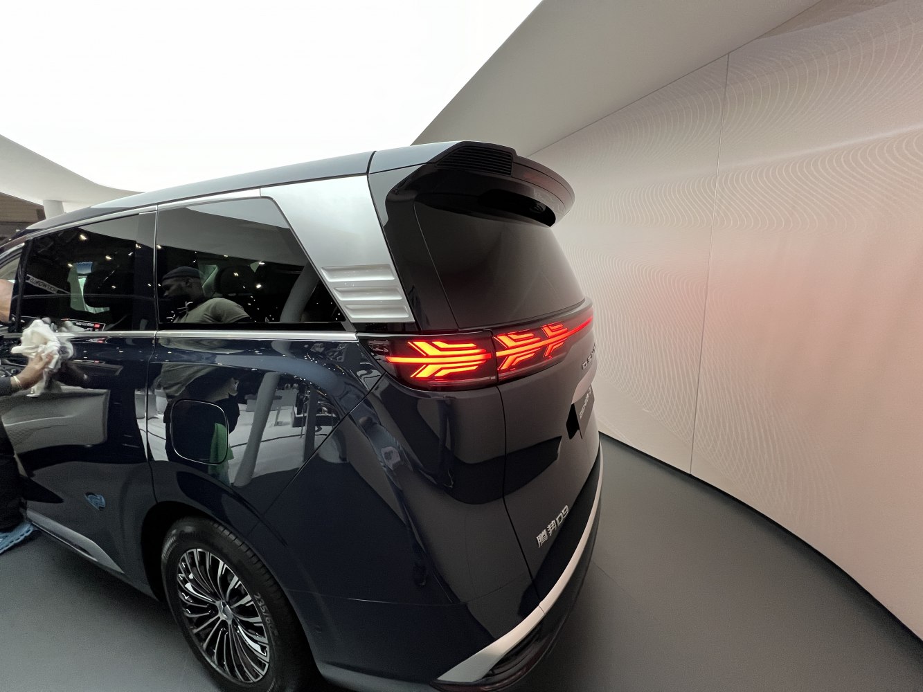 Distinctive rear design with modern LED tail lights and sleek aerodynamic profile