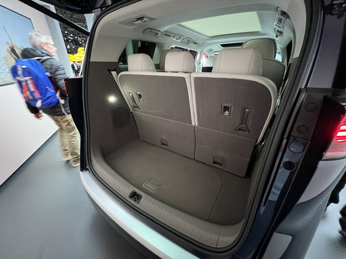Roomy rear cargo space with foldable seats and modern interior.