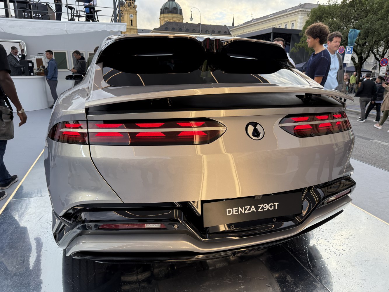 Sleek rear design with futuristic LED taillights and integrated spoiler