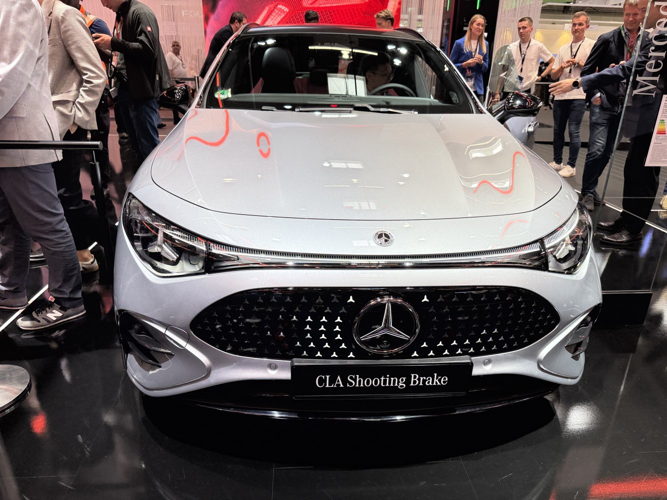 Front view with star grille and sleek LED headlights