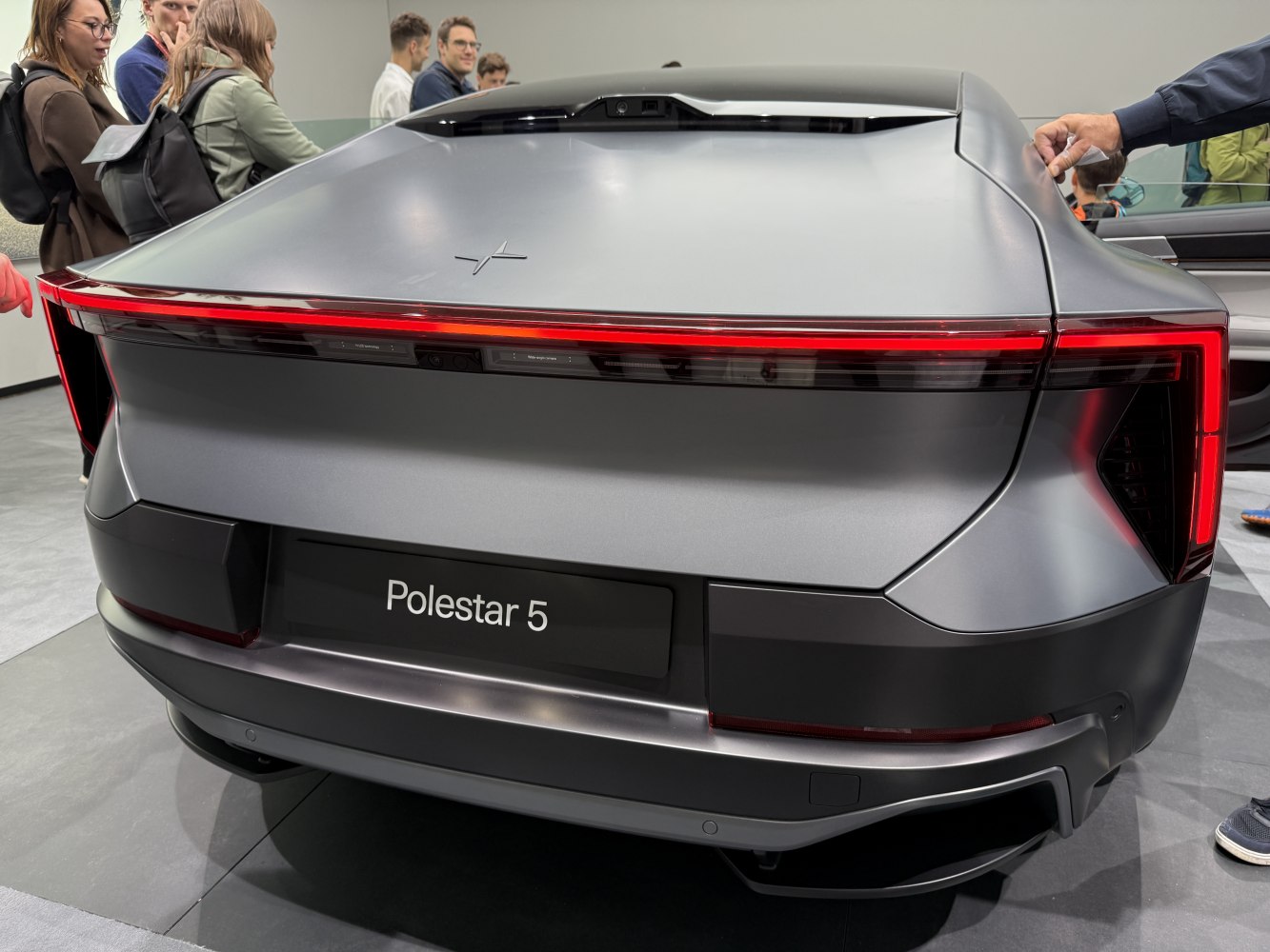 Rear design with continuous LED taillight and sharp angular lines