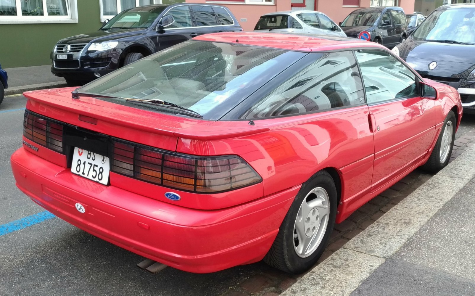 Rear view of 1989 hatchback with distinctive tail lights and large rear window