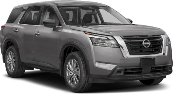 Front-side view of bold grille and rugged SUV design