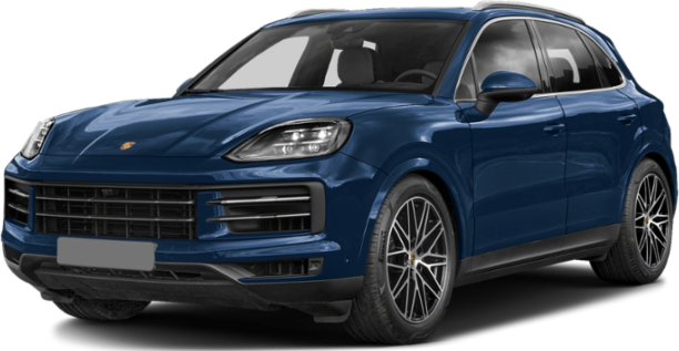 Blue electric SUV with LED headlights and sporty front design