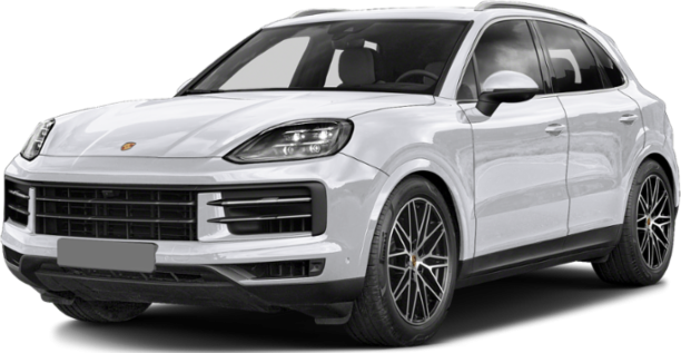 Front view of electric SUV with LED headlights and alloy wheels