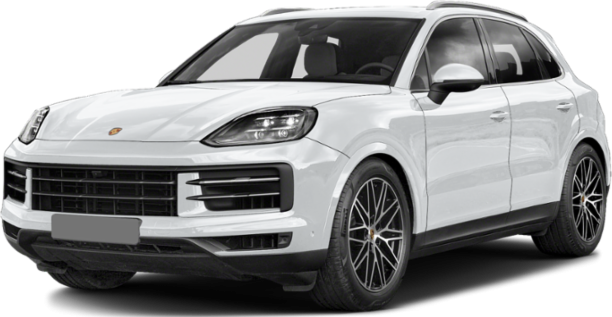 Front angled view of a sleek white SUV with LED headlights and alloy wheels