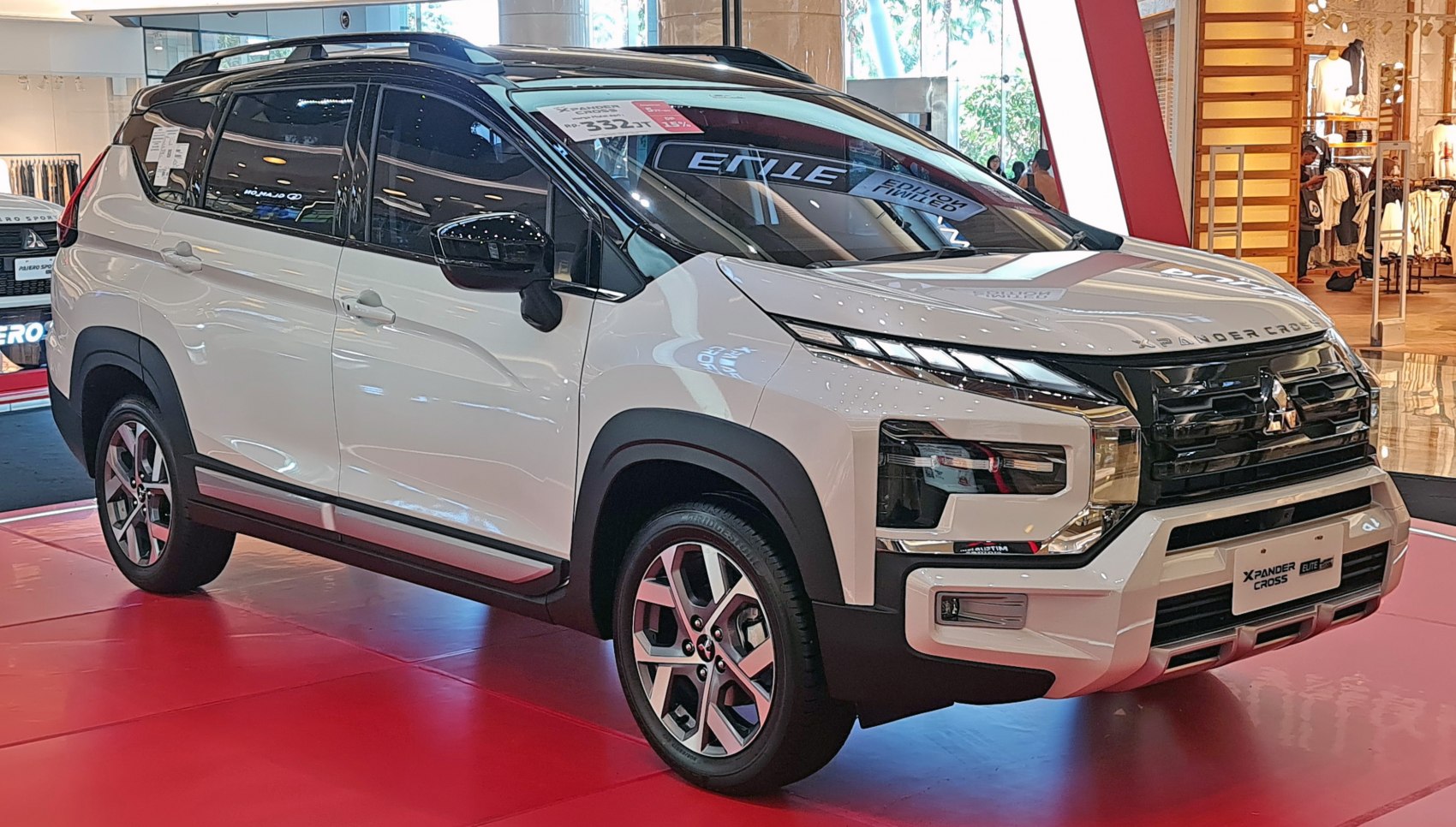 Modern SUV front view with LED headlights and alloy wheels
