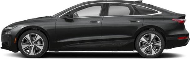 Aerodynamic side profile and modern alloy wheels of an electric sedan.