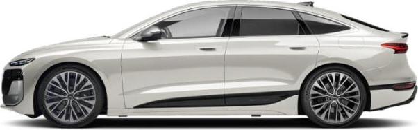 Side profile of a sleek electric luxury sedan with aerodynamic styling.