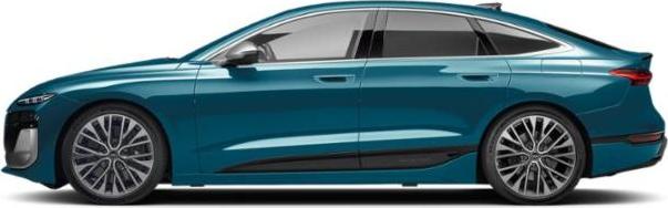 Sleek sportback electric sedan with aerodynamic shape and alloy wheels