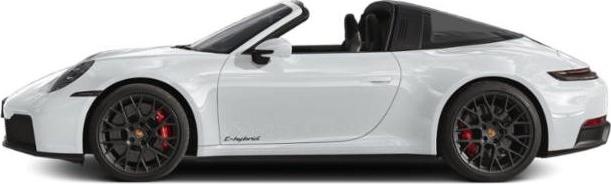 Side profile of hybrid sports car with Targa roof and sporty wheels