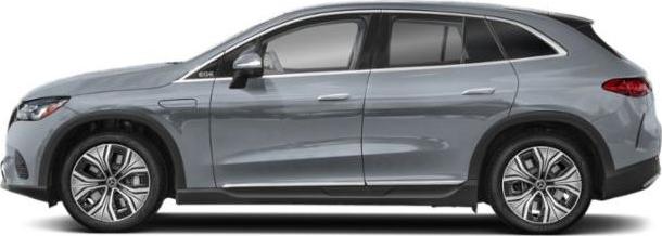 Side profile of sleek modern electric SUV with prominent wheel design