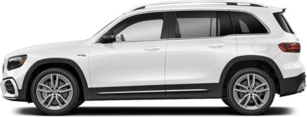 Side profile of a modern SUV with aerodynamic shape and alloy wheels