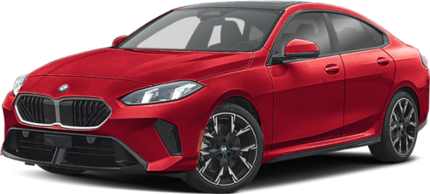 Sleek red 4-door sedan with modern grille and sporty aerodynamic lines