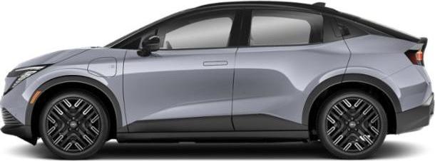Side profile of electric hatchback with aerodynamic design and modern alloy wheels