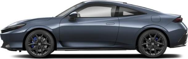 Sleek sports coupe with black alloy wheels and flush door handles